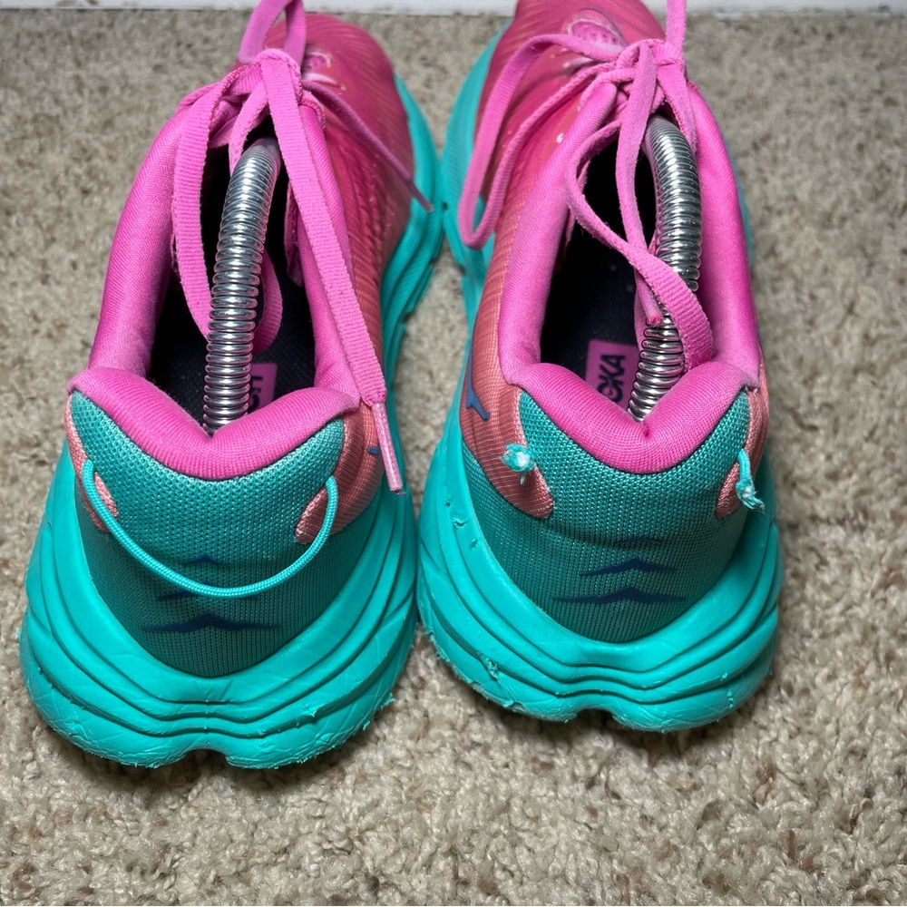 Hoka One One Rincon 3 Womens Phlox Pink Atlantis / Turquoise Sz 10.5B *SEE PICS* - Picture 8 of 9